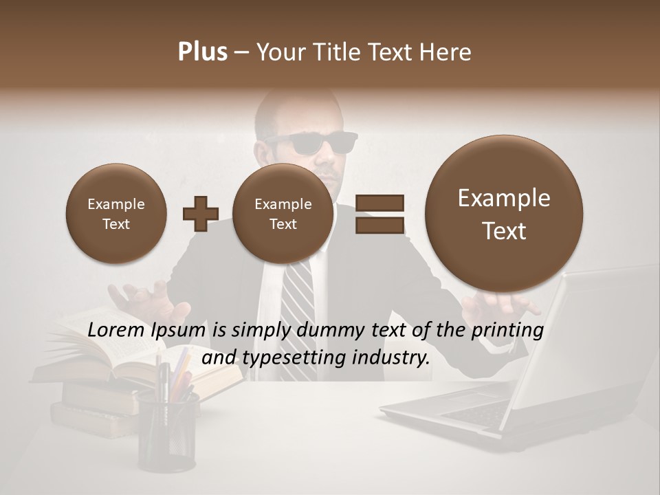 Sunglasses Laptop Touch PowerPoint Template