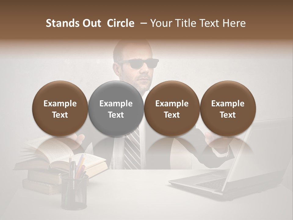 Sunglasses Laptop Touch PowerPoint Template