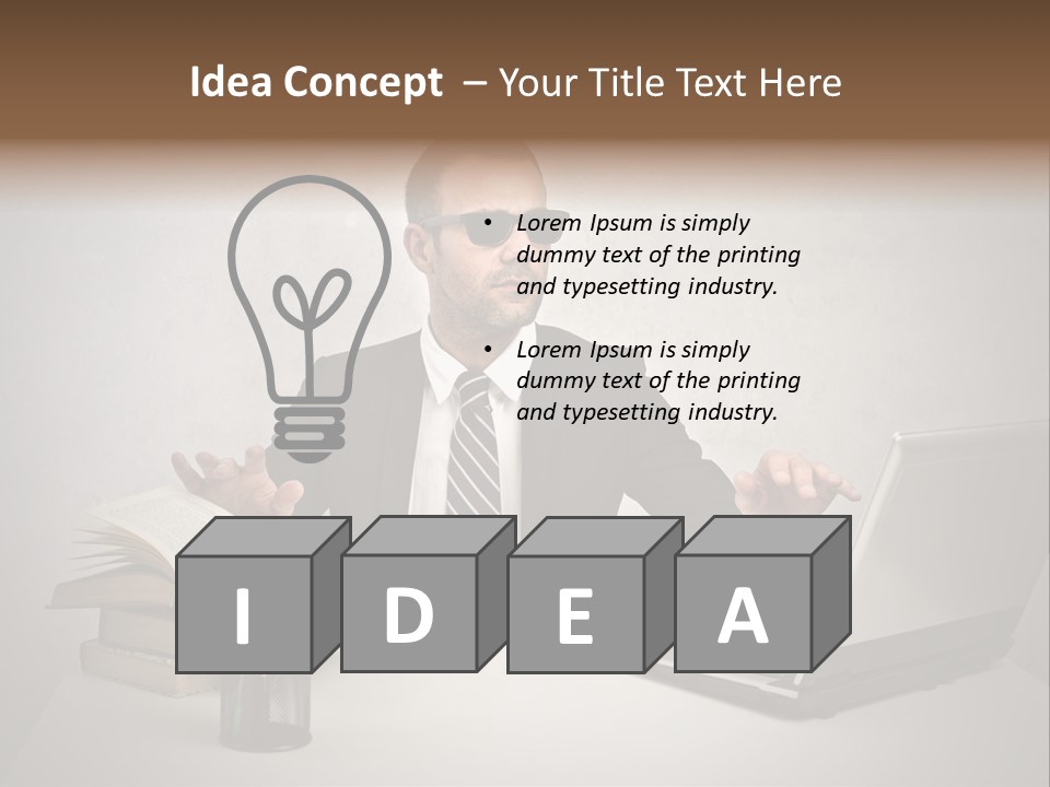 Sunglasses Laptop Touch PowerPoint Template