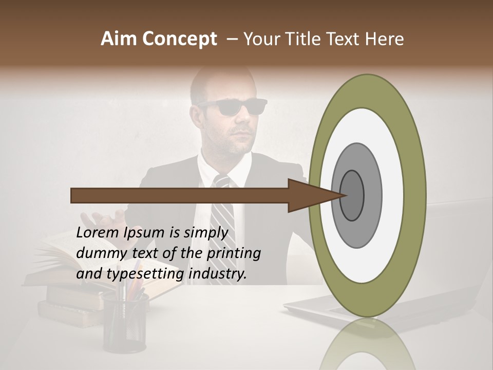 Sunglasses Laptop Touch PowerPoint Template