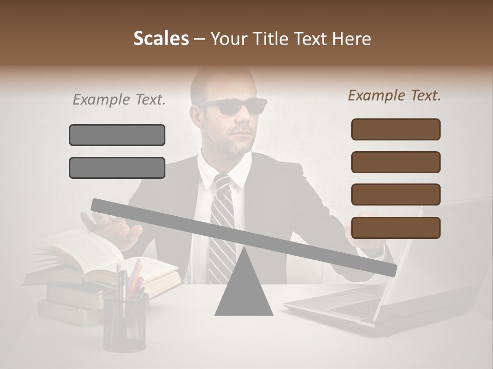 Sunglasses Laptop Touch PowerPoint Template