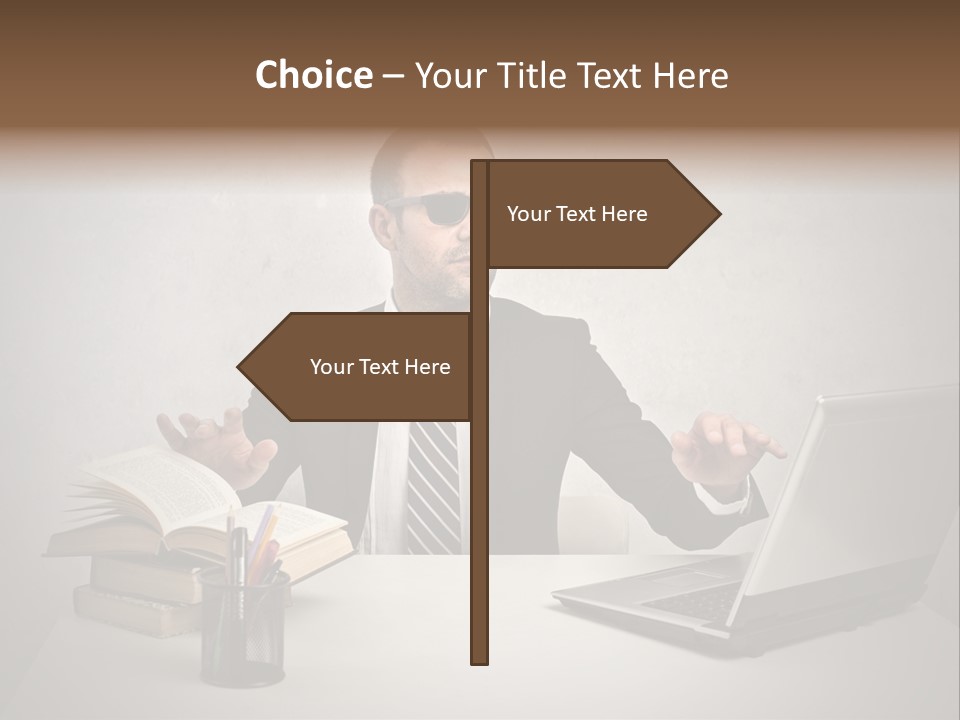 Sunglasses Laptop Touch PowerPoint Template