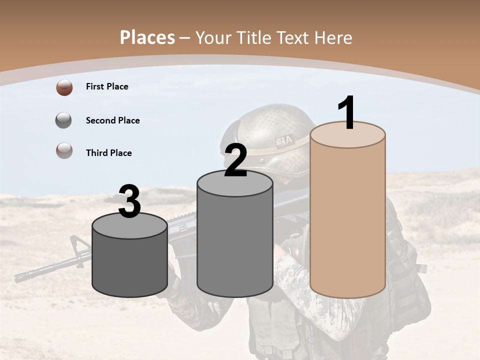 Soldier American Soldier Assault PowerPoint Template