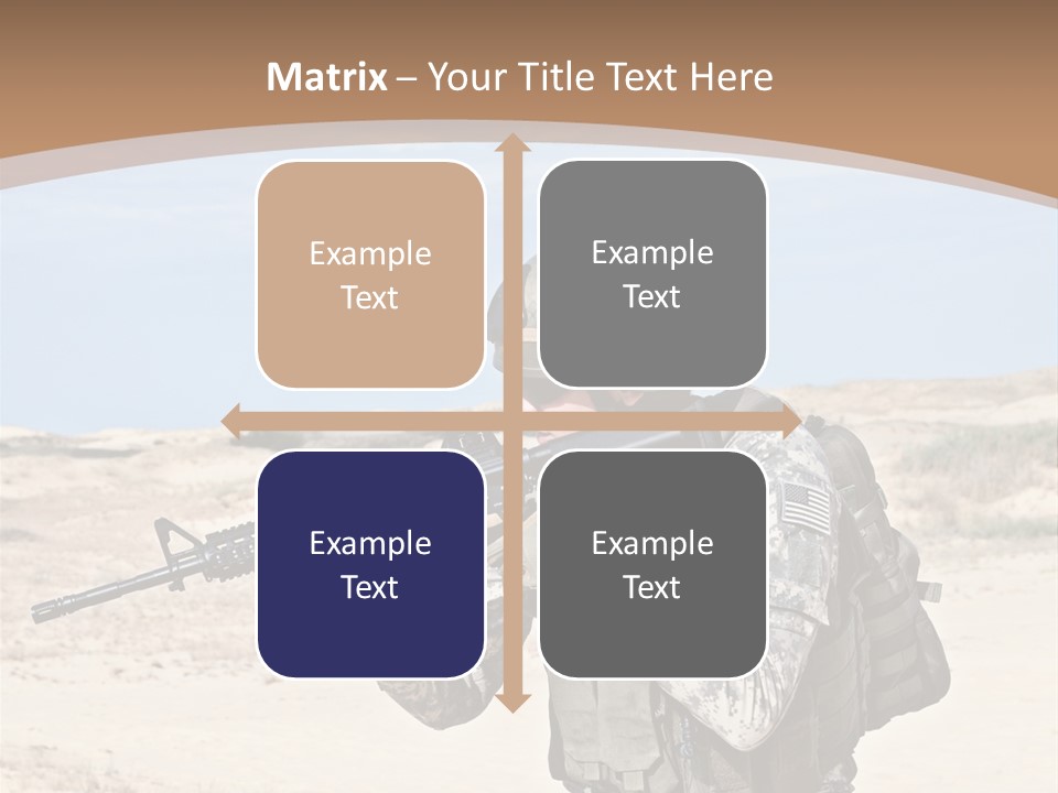 Soldier American Soldier Assault PowerPoint Template