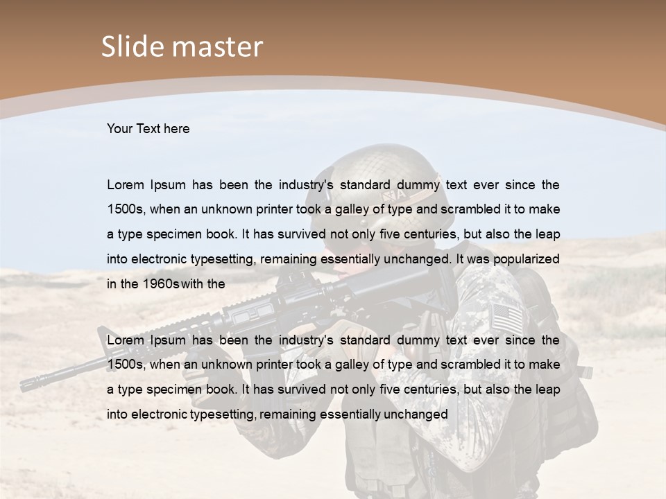 Soldier American Soldier Assault PowerPoint Template
