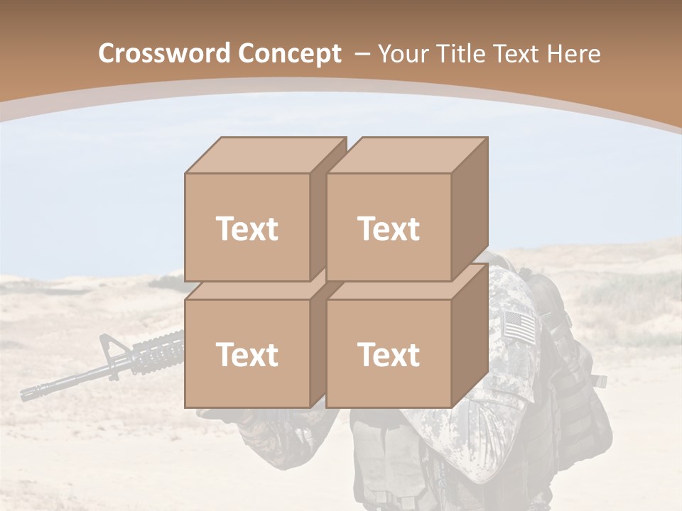 Soldier American Soldier Assault PowerPoint Template