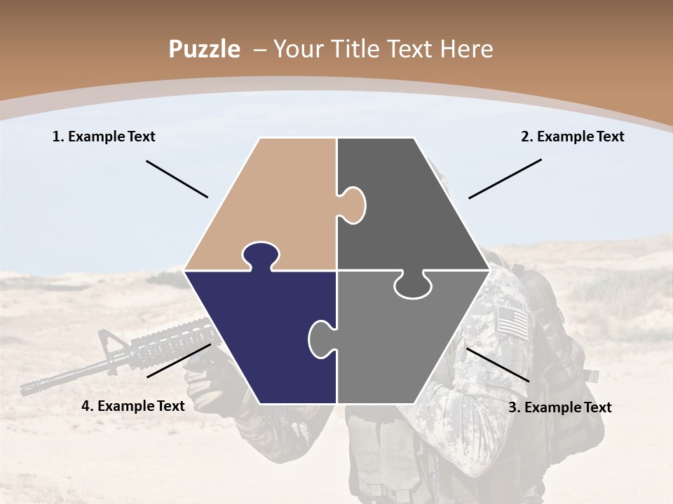 Soldier American Soldier Assault PowerPoint Template