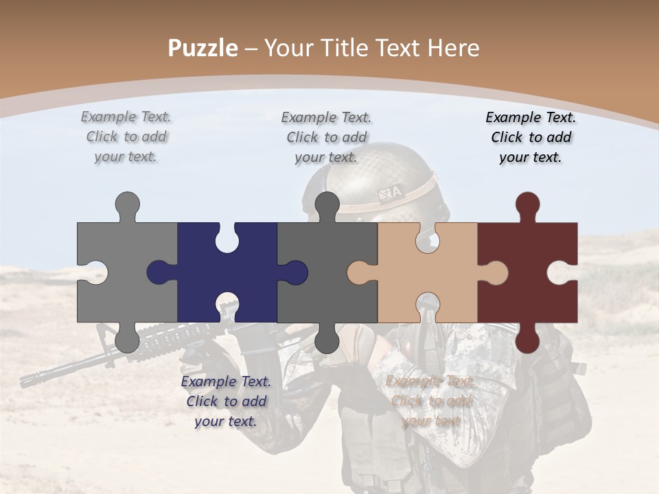 Soldier American Soldier Assault PowerPoint Template