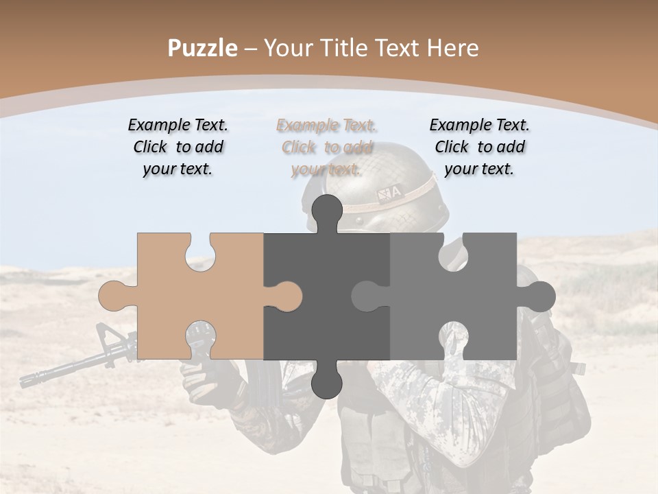 Soldier American Soldier Assault PowerPoint Template