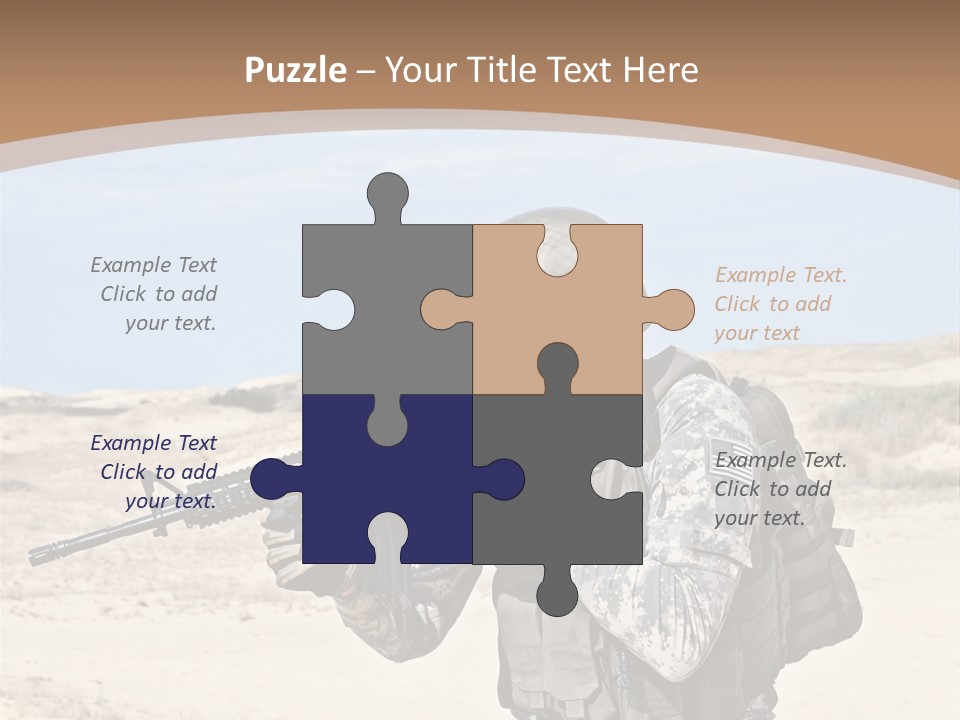 Soldier American Soldier Assault PowerPoint Template