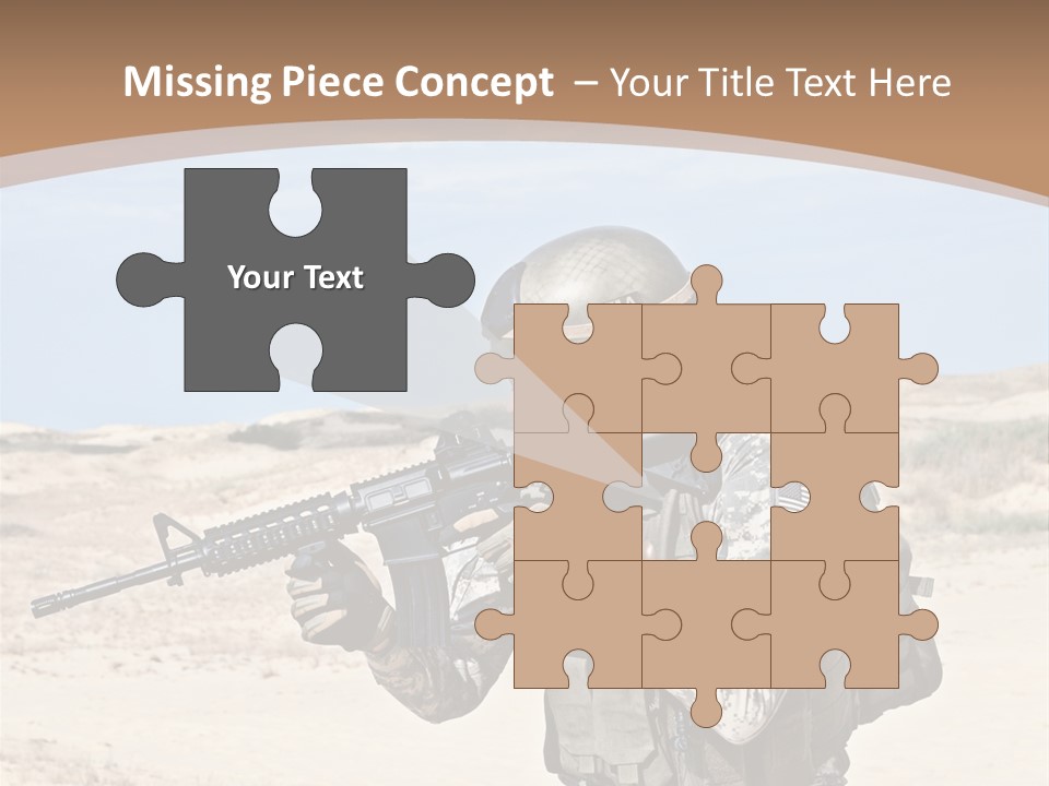 Soldier American Soldier Assault PowerPoint Template