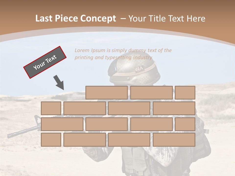 Soldier American Soldier Assault PowerPoint Template