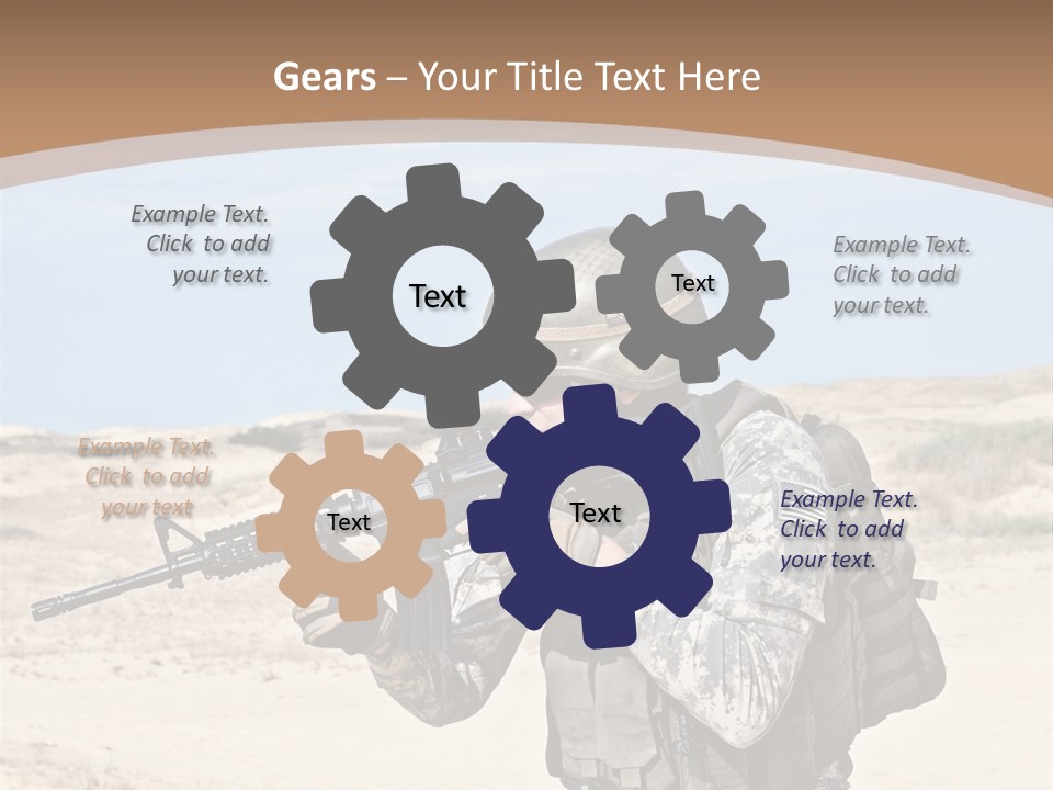 Soldier American Soldier Assault PowerPoint Template