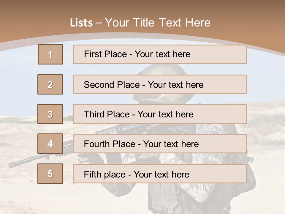 Soldier American Soldier Assault PowerPoint Template