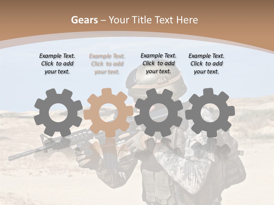 Soldier American Soldier Assault PowerPoint Template