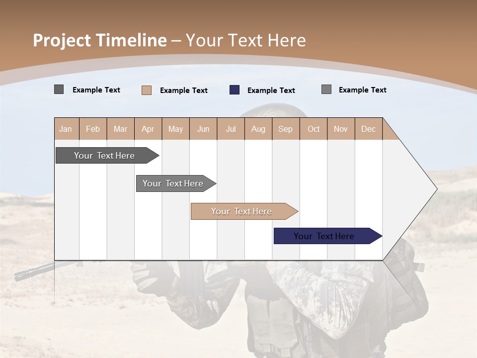 Soldier American Soldier Assault PowerPoint Template
