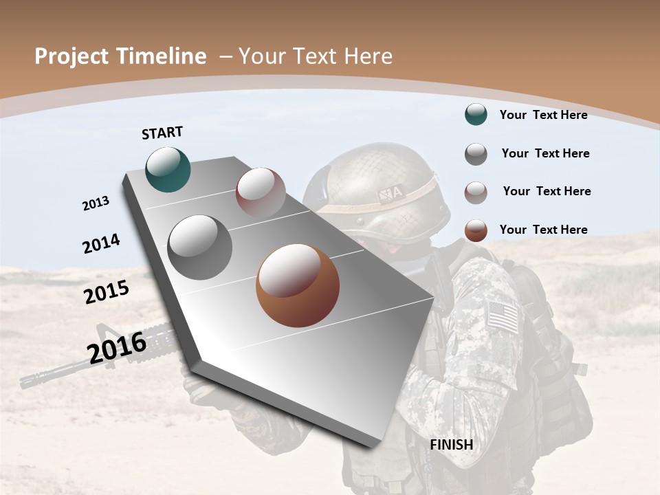 Soldier American Soldier Assault PowerPoint Template