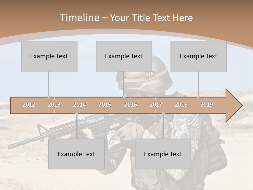 Soldier American Soldier Assault PowerPoint Template