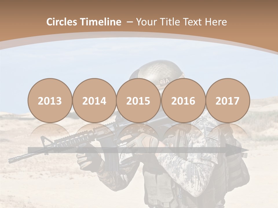 Soldier American Soldier Assault PowerPoint Template
