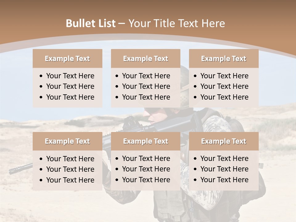 Soldier American Soldier Assault PowerPoint Template