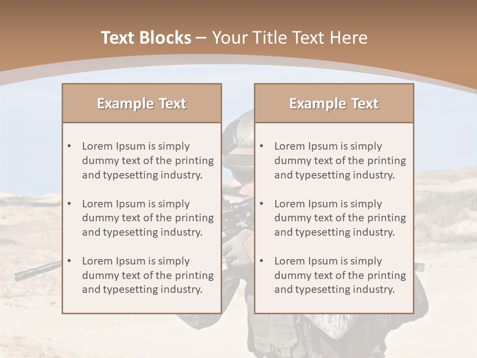 Soldier American Soldier Assault PowerPoint Template