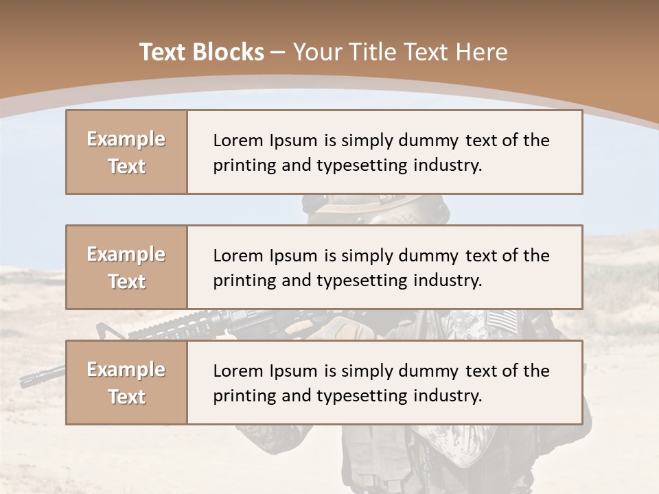 Soldier American Soldier Assault PowerPoint Template