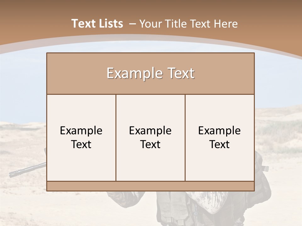 Soldier American Soldier Assault PowerPoint Template