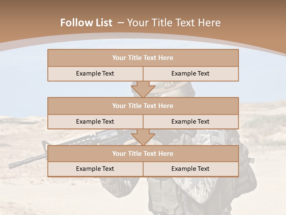 Soldier American Soldier Assault PowerPoint Template