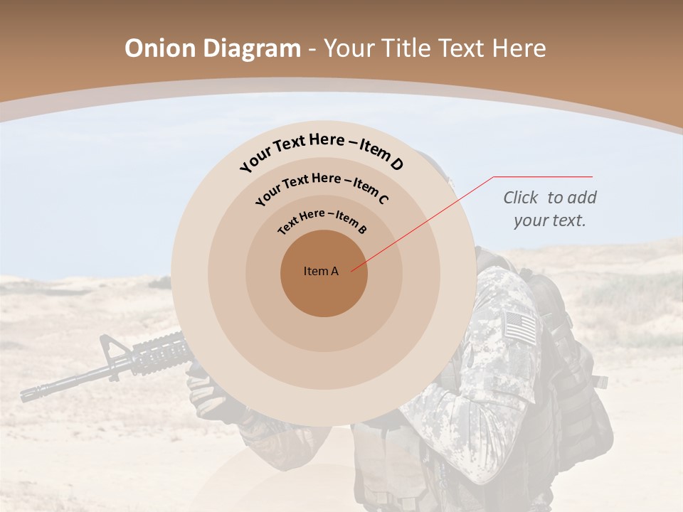Soldier American Soldier Assault PowerPoint Template