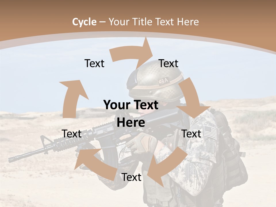 Soldier American Soldier Assault PowerPoint Template