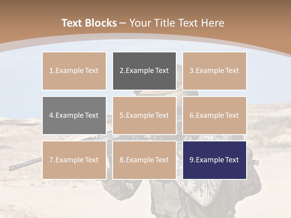 Soldier American Soldier Assault PowerPoint Template