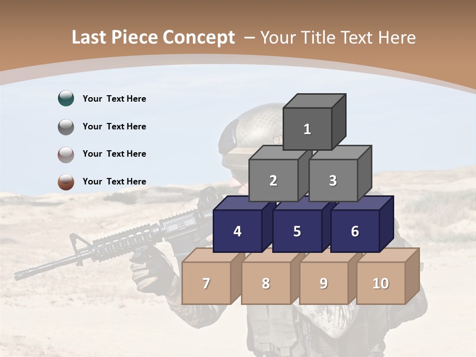 Soldier American Soldier Assault PowerPoint Template