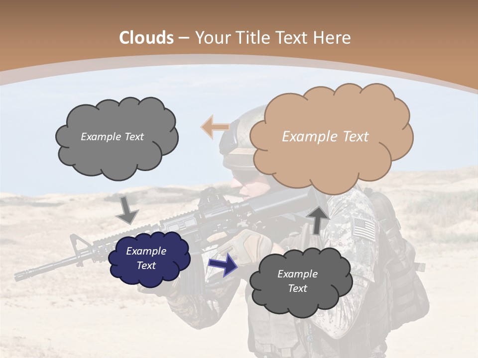 Soldier American Soldier Assault PowerPoint Template