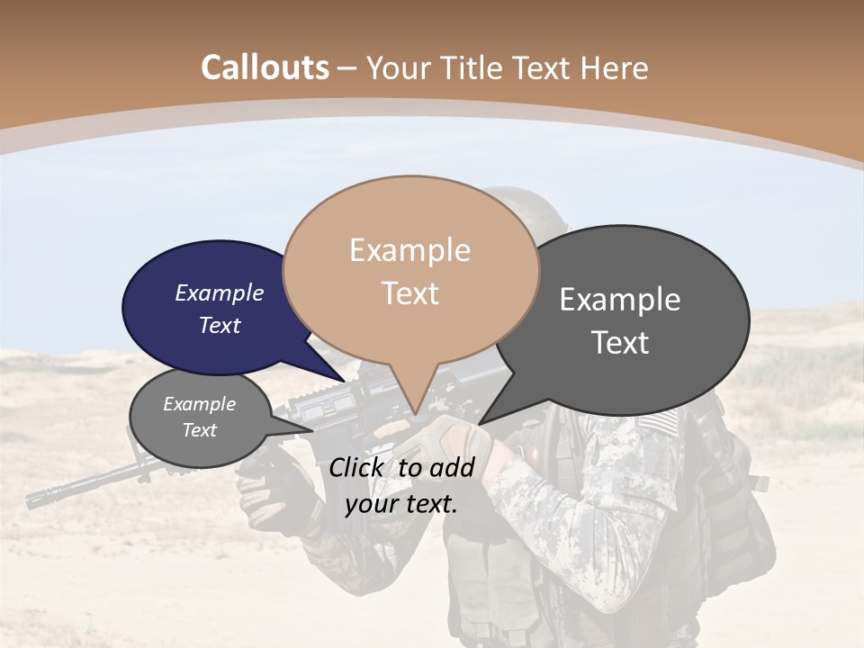 Soldier American Soldier Assault PowerPoint Template