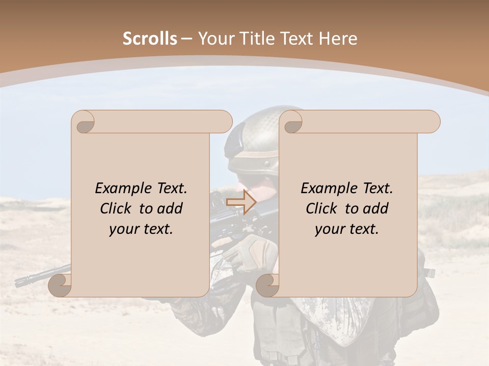 Soldier American Soldier Assault PowerPoint Template