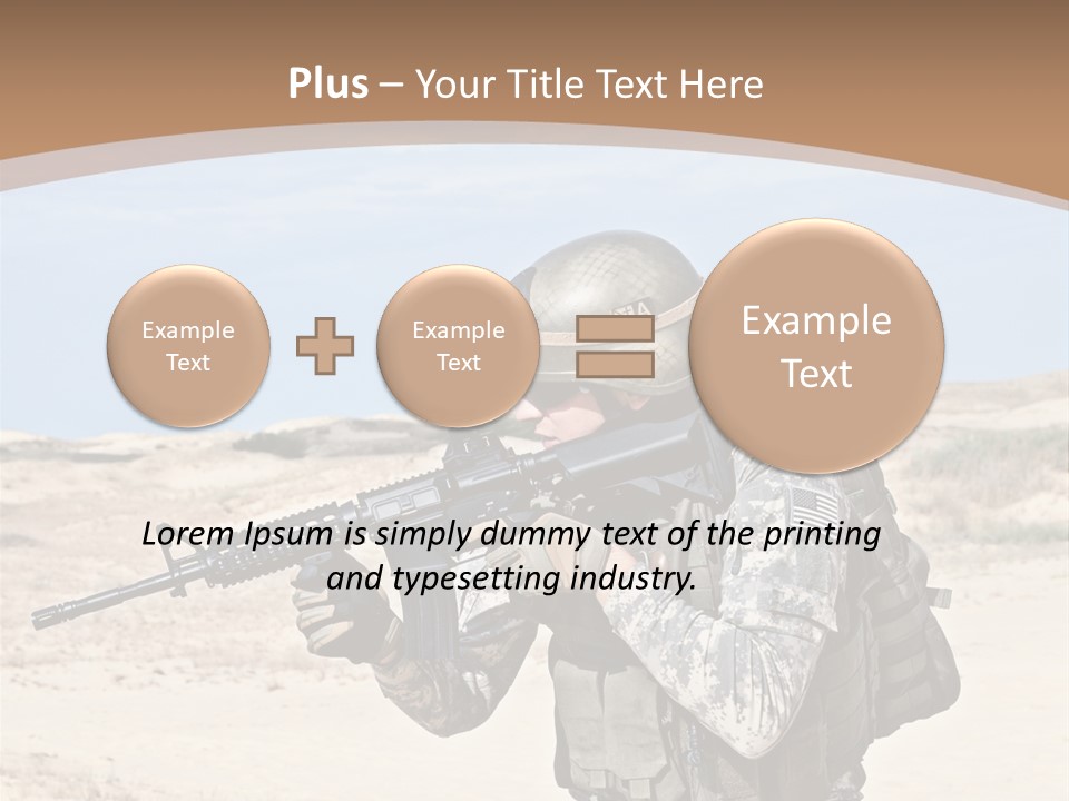 Soldier American Soldier Assault PowerPoint Template