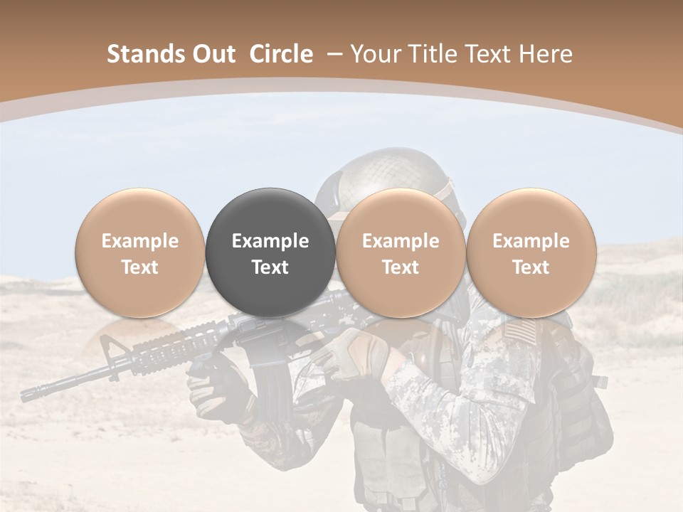 Soldier American Soldier Assault PowerPoint Template