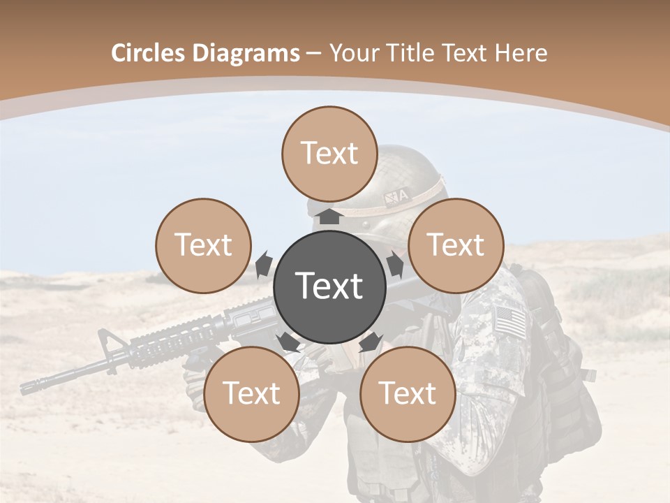 Soldier American Soldier Assault PowerPoint Template