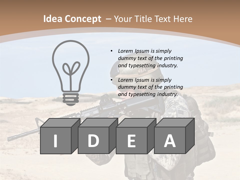 Soldier American Soldier Assault PowerPoint Template