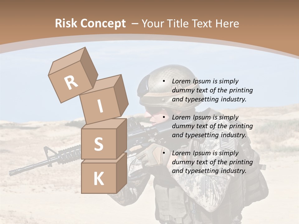 Soldier American Soldier Assault PowerPoint Template