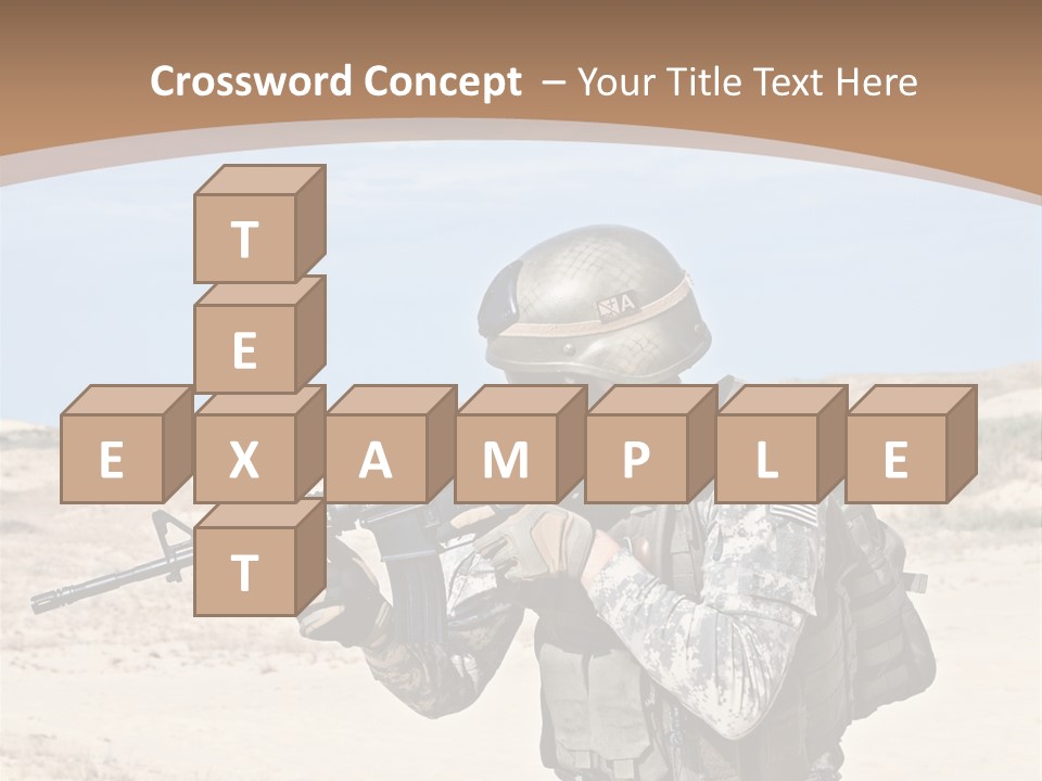 Soldier American Soldier Assault PowerPoint Template