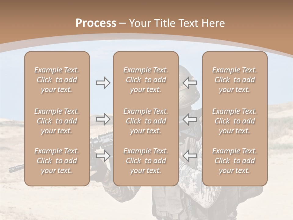 Soldier American Soldier Assault PowerPoint Template