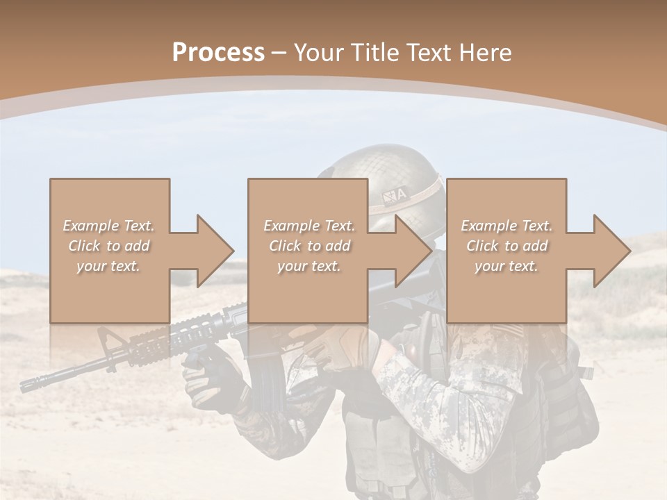 Soldier American Soldier Assault PowerPoint Template