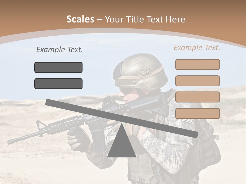 Soldier American Soldier Assault PowerPoint Template