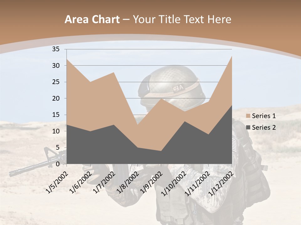 Soldier American Soldier Assault PowerPoint Template