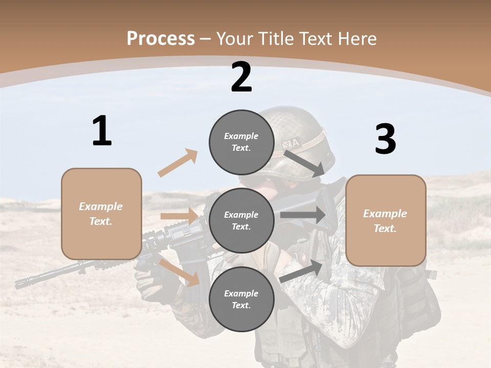 Soldier American Soldier Assault PowerPoint Template