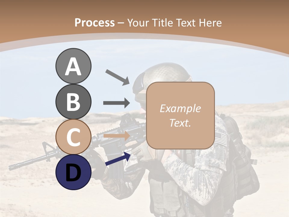Soldier American Soldier Assault PowerPoint Template