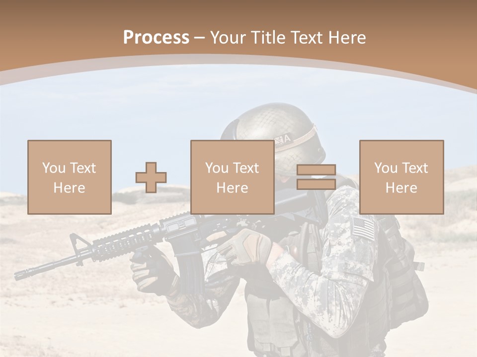 Soldier American Soldier Assault PowerPoint Template