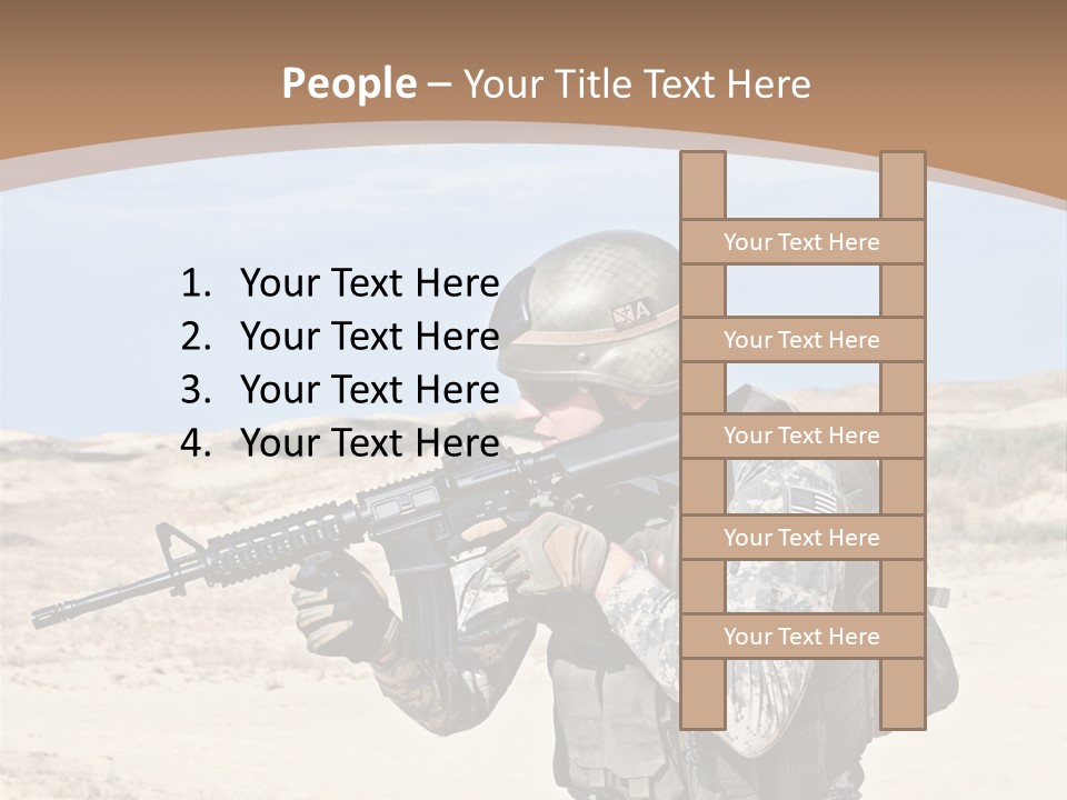 Soldier American Soldier Assault PowerPoint Template