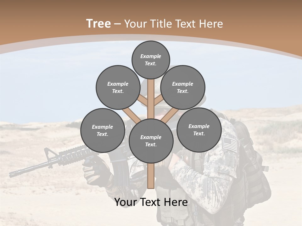 Soldier American Soldier Assault PowerPoint Template